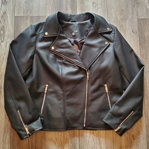NWT ANA FAUX LEATHER JACKET SIZE XXL